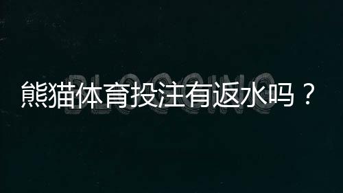 熊猫体育投注有返水吗?返水规则、领取方法与注意事项详解