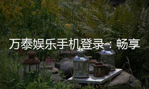 万泰娱乐手机登录:畅享顶级棋牌游戏的移动端体验