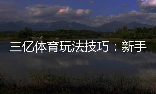 三亿体育玩法技巧:新手必看实战攻略与投注技巧全解析