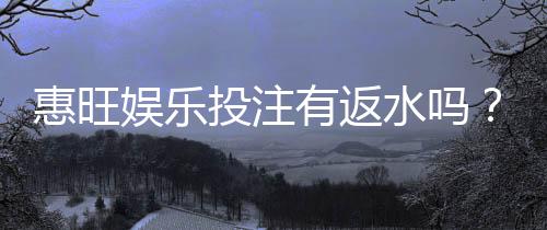 惠旺娱乐投注有返水吗?揭秘高返水福利与实战技巧