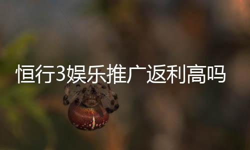 恒行3娱乐推广返利高吗?资深玩家揭秘真实返利比例与技巧