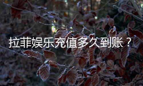 拉菲娱乐充值多久到账?3分钟极速到账技巧分享