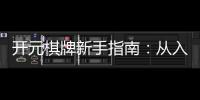 开元棋牌新手指南：从入门到精通的实战技巧