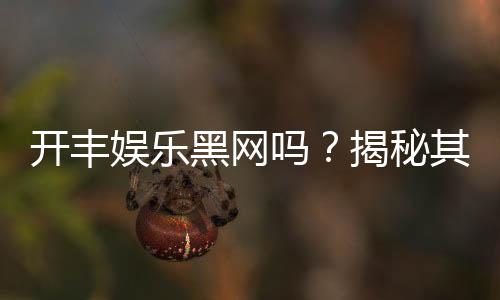 开丰娱乐黑网吗？揭秘其真实性与安全风险