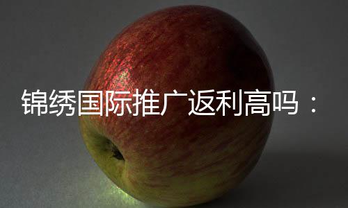 锦绣国际推广返利高吗：经验玩家揭秘
