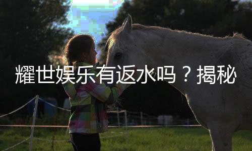 耀世娱乐有返水吗?揭秘返水政策与玩家福利