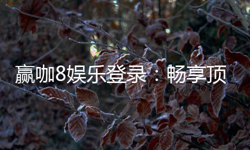 赢咖8娱乐登录:畅享顶级电子游艺的尊贵体验