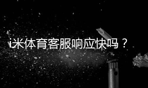 i米体育客服响应快吗?真实用户评测与响应时长详解