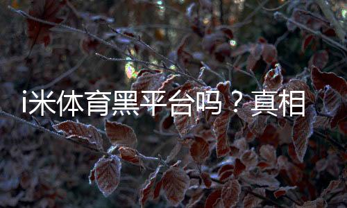 i米体育黑平台吗?真相调查、用户投诉与维权全攻略